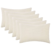 vidaXL Kuddöverdrag 6 st HEERLEN Gräddvit 50 x 80 cm Bouclé