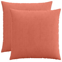vidaXL Kuddöverdrag 2 st HEERLEN Röd orange 55 x 55 cm manchester