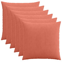 vidaXL Kuddöverdrag 6 st HEERLEN Röd orange 55 x 55 cm manchester