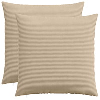 vidaXL Kuddöverdrag 2 st HEERLEN Taupe 55 x 55 cm manchester