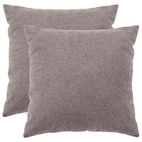 vidaXL Kuddöverdrag 2 st HEERLEN Ljusgrå 55 x 55 cm Bouclé