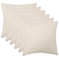 vidaXL Kuddöverdrag 6 st HEERLEN Gräddvit 55 x 55 cm Bouclé