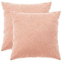 vidaXL Kuddöverdrag 2 st HEERLEN Rosa 55 x 55 cm Bouclé