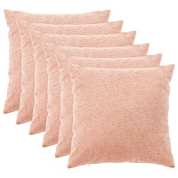 vidaXL Kuddöverdrag 6 st HEERLEN Rosa 55 x 55 cm Bouclé