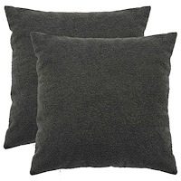 vidaXL Kuddöverdrag 2 st HEERLEN Mörkgrå 55 x 55 cm Bouclé