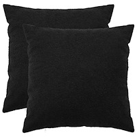 vidaXL Kuddöverdrag 2 st HEERLEN Svart 55 x 55 cm Bouclé