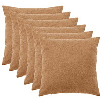 vidaXL Kuddöverdrag 6 st HEERLEN Beige 55 x 55 cm Bouclé