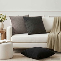 vidaXL Kuddöverdrag 6 st HEERLEN Mörkgrå 65 x 65 cm Bouclé