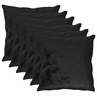 vidaXL Kuddöverdrag 6 st HEERLEN Svart 65 x 65 cm Flanell