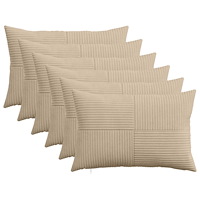 vidaXL Kuddöverdrag 6 st ALMELO Taupe 30 x 50 cm manchester