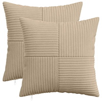 vidaXL Kuddöverdrag 2 st ALMELO Taupe 35 x 35 cm manchester