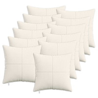 vidaXL Kuddöverdrag 12 st ALMELO Gräddvit 40 x 40 cm manchester