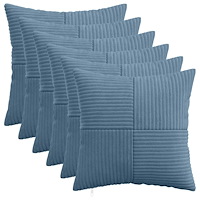vidaXL Kuddöverdrag 6 st ALMELO Blå 40 x 40 cm manchester