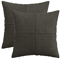 vidaXL Kuddöverdrag 2 st ALMELO Antracit 40 x 40 cm manchester