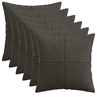 vidaXL Kuddöverdrag 6 st ALMELO Antracit 40 x 40 cm manchester