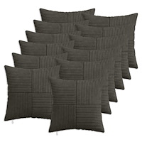 vidaXL Kuddöverdrag 12 st ALMELO Antracit 40 x 40 cm manchester
