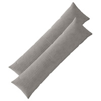 vidaXL Kuddöverdrag 2 st ALMELO Ljusgrå 40 x 145 cm manchester