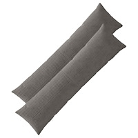 vidaXL Kuddöverdrag 2 st ALMELO Mörkgrå 40 x 145 cm manchester