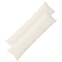 vidaXL Kuddöverdrag 2 st ALMELO Gräddvit 40 x 145 cm manchester