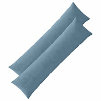 vidaXL Kuddöverdrag 2 st ALMELO Blå 40 x 145 cm manchester