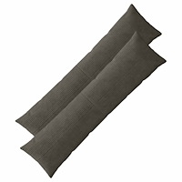 vidaXL Kuddöverdrag 2 st ALMELO Antracit 40 x 145 cm manchester