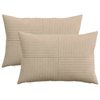 vidaXL Kuddöverdrag 2 st ALMELO Taupe 40 x 60 cm manchester