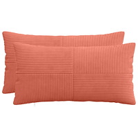 vidaXL Kuddöverdrag 2 st ALMELO Röd orange 40 x 70 cm manchester