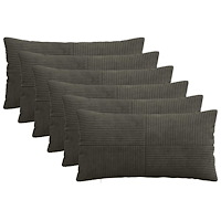vidaXL Kuddöverdrag 6 st ALMELO Antracit 40 x 70 cm manchester