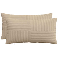 vidaXL Kuddöverdrag 2 st ALMELO Taupe 40 x 70 cm manchester