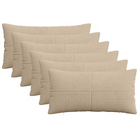 vidaXL Kuddöverdrag 6 st ALMELO Taupe 40 x 80 cm manchester