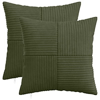 vidaXL Kuddöverdrag 2 st ALMELO Grön 45 x 45 cm manchester