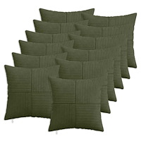 vidaXL Kuddöverdrag 12 st ALMELO Grön 45 x 45 cm manchester