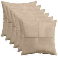 vidaXL Kuddöverdrag 6 st ALMELO Taupe 45 x 45 cm manchester