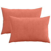 vidaXL Kuddöverdrag 2 st ALMELO Röd orange 50 x 70 cm manchester