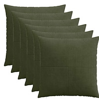 vidaXL Kuddöverdrag 6 st ALMELO Grön 55 x 55 cm manchester