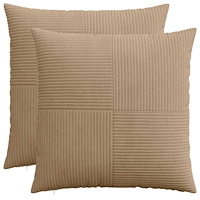 vidaXL Kuddöverdrag 2 st ALMELO Brun 60 x 60 cm manchester