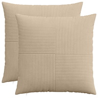 vidaXL Kuddöverdrag 2 st ALMELO Taupe 60 x 60 cm manchester