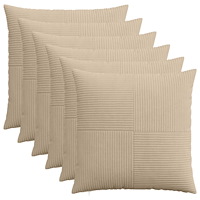 vidaXL Kuddöverdrag 6 st ALMELO Taupe 60 x 60 cm manchester