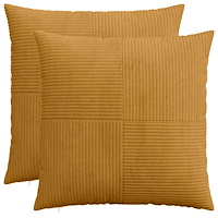vidaXL Kuddöverdrag 2 st ALMELO Gul 65 x 65 cm manchester