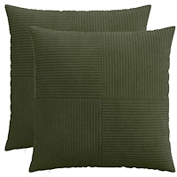 vidaXL Kuddöverdrag 2 st ALMELO Grön 65 x 65 cm manchester