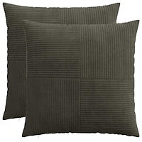 vidaXL Kuddöverdrag 2 st ALMELO Antracit 80 x 80 cm manchester