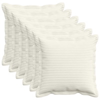 vidaXL Kuddöverdrag 6 st HOUTEN Gräddvit 30 x 30 cm manchester