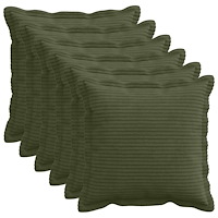 vidaXL Kuddöverdrag 6 st HOUTEN Grön 30 x 30 cm manchester