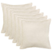 vidaXL Kuddöverdrag 6 st HOUTEN Gräddvit 30 x 30 cm Bouclé