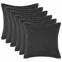vidaXL Kuddöverdrag 6 st HOUTEN Mörkgrå 30 x 30 cm Bouclé