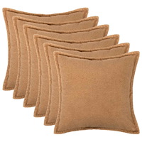 vidaXL Kuddöverdrag 6 st HOUTEN Beige 30 x 30 cm Bouclé