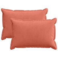 vidaXL Kuddöverdrag 2 st HOUTEN Röd orange 30 x 50 cm manchester