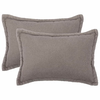vidaXL Kuddöverdrag 2 st HOUTEN Ljusgrå 30 x 50 cm Bouclé