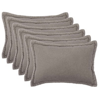 vidaXL Kuddöverdrag 6 st HOUTEN Ljusgrå 30 x 50 cm Bouclé