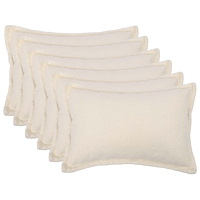 vidaXL Kuddöverdrag 6 st HOUTEN Gräddvit 30 x 50 cm Bouclé